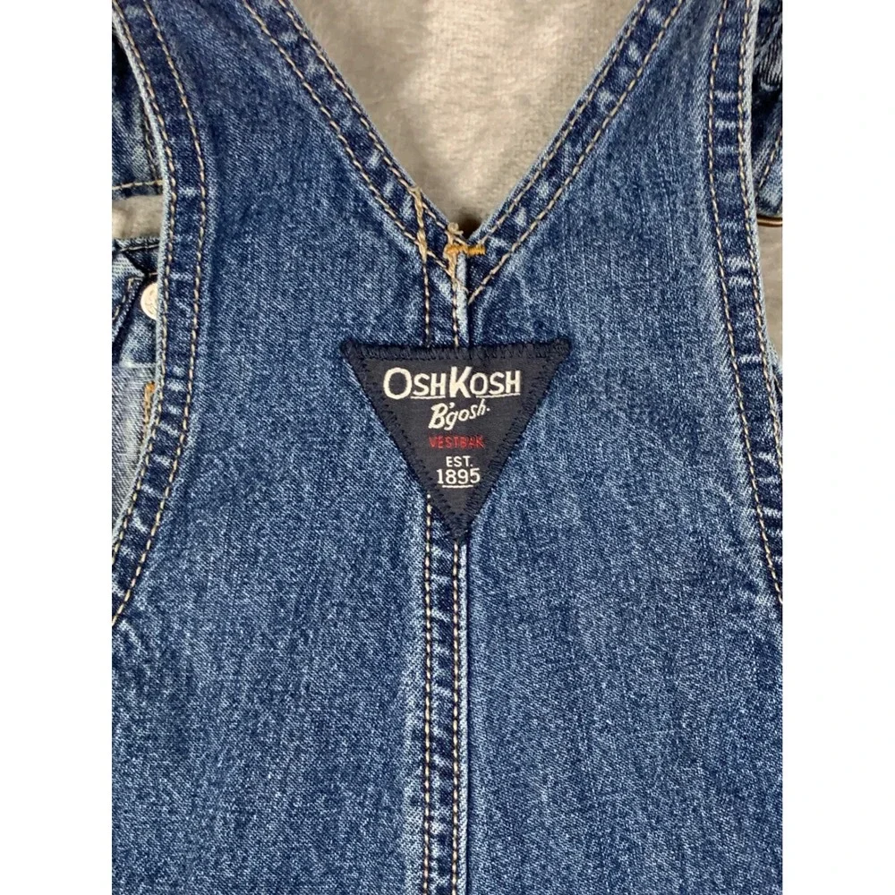 OshKosh Bgosh Vestbak Toddler Denim Carpenter Overalls 24 Months Blue Snaps Play
